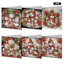 Load image into Gallery viewer, 6PCS DIY Diamond Art Greeting Cards Xmas Designs for Festivals and Celebrations

