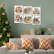 Load image into Gallery viewer, Christmas Dog 30*30CM(Canvas) Partial Special Shaped Drill Diamond Painting
