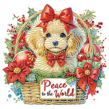 Load image into Gallery viewer, Christmas Dog 30*30CM(Canvas) Partial Special Shaped Drill Diamond Painting
