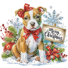 Load image into Gallery viewer, Christmas Dog 30*30CM(Canvas) Partial Special Shaped Drill Diamond Painting
