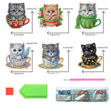 Load image into Gallery viewer, 6PCS 2D Flat Xmas DIY Crystal Refrigerator Magnet Round Diamond Magnetic Sticker
