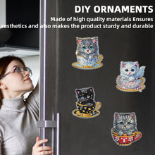 Load image into Gallery viewer, 6PCS 2D Flat Xmas DIY Crystal Refrigerator Magnet Round Diamond Magnetic Sticker
