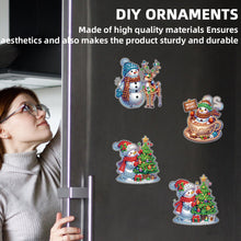 Load image into Gallery viewer, 6PCS 2D Flat Xmas DIY Crystal Refrigerator Magnet Round Diamond Magnetic Sticker
