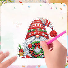 Load image into Gallery viewer, 6PCS 2D Flat Xmas DIY Crystal Refrigerator Magnet Round Diamond Magnetic Sticker
