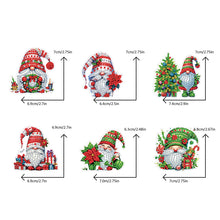 Load image into Gallery viewer, 6PCS 2D Flat Xmas DIY Crystal Refrigerator Magnet Round Diamond Magnetic Sticker
