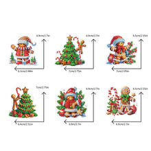 Load image into Gallery viewer, 6PCS 2D Flat Xmas DIY Crystal Refrigerator Magnet Round Diamond Magnetic Sticker
