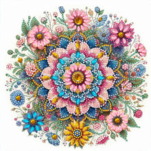 Load image into Gallery viewer, Flower Mandala 30*30CM(Canvas) Partial Special Shaped Drill Diamond Painting
