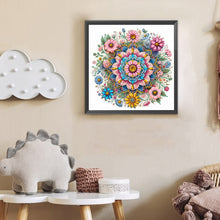 Load image into Gallery viewer, Flower Mandala 30*30CM(Canvas) Partial Special Shaped Drill Diamond Painting
