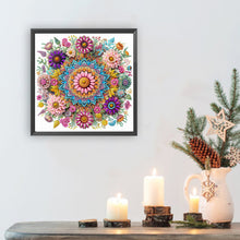 Load image into Gallery viewer, Flower Mandala 30*30CM(Canvas) Partial Special Shaped Drill Diamond Painting
