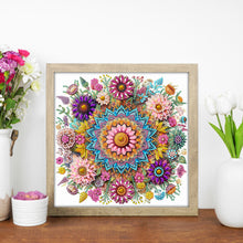 Load image into Gallery viewer, Flower Mandala 30*30CM(Canvas) Partial Special Shaped Drill Diamond Painting
