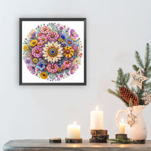 Load image into Gallery viewer, Flower Mandala 30*30CM(Canvas) Partial Special Shaped Drill Diamond Painting

