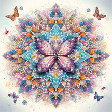 Load image into Gallery viewer, Mandala Butterfly 30*30CM(Canvas) Partial Special Shaped Drill Diamond Painting

