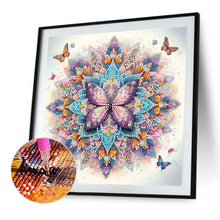Load image into Gallery viewer, Mandala Butterfly 30*30CM(Canvas) Partial Special Shaped Drill Diamond Painting
