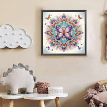 Load image into Gallery viewer, Mandala Butterfly 30*30CM(Canvas) Partial Special Shaped Drill Diamond Painting
