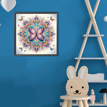 Load image into Gallery viewer, Mandala Butterfly 30*30CM(Canvas) Partial Special Shaped Drill Diamond Painting
