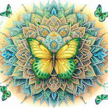 Load image into Gallery viewer, Mandala Butterfly 30*30CM(Canvas) Partial Special Shaped Drill Diamond Painting
