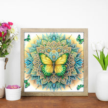 Load image into Gallery viewer, Mandala Butterfly 30*30CM(Canvas) Partial Special Shaped Drill Diamond Painting
