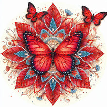 Load image into Gallery viewer, Mandala Butterfly 30*30CM(Canvas) Partial Special Shaped Drill Diamond Painting
