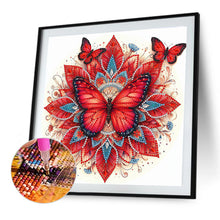 Load image into Gallery viewer, Mandala Butterfly 30*30CM(Canvas) Partial Special Shaped Drill Diamond Painting
