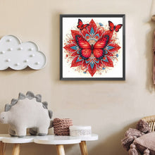 Load image into Gallery viewer, Mandala Butterfly 30*30CM(Canvas) Partial Special Shaped Drill Diamond Painting
