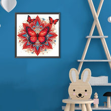 Load image into Gallery viewer, Mandala Butterfly 30*30CM(Canvas) Partial Special Shaped Drill Diamond Painting

