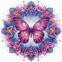 Load image into Gallery viewer, Mandala Butterfly 30*30CM(Canvas) Partial Special Shaped Drill Diamond Painting
