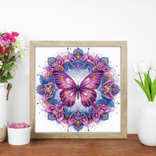 Load image into Gallery viewer, Mandala Butterfly 30*30CM(Canvas) Partial Special Shaped Drill Diamond Painting
