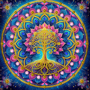 Mandala Tree Of Life 30*30CM(Canvas) Partial Special Shaped Drill Diamond Painting