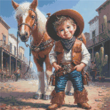 Load image into Gallery viewer, Cowboy And Horse 40*40CM(Canvas) Full Round Drill Diamond Painting
