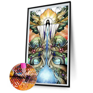 Butterfly 30*50CM(Picture) Full AB Round Drill Diamond Painting