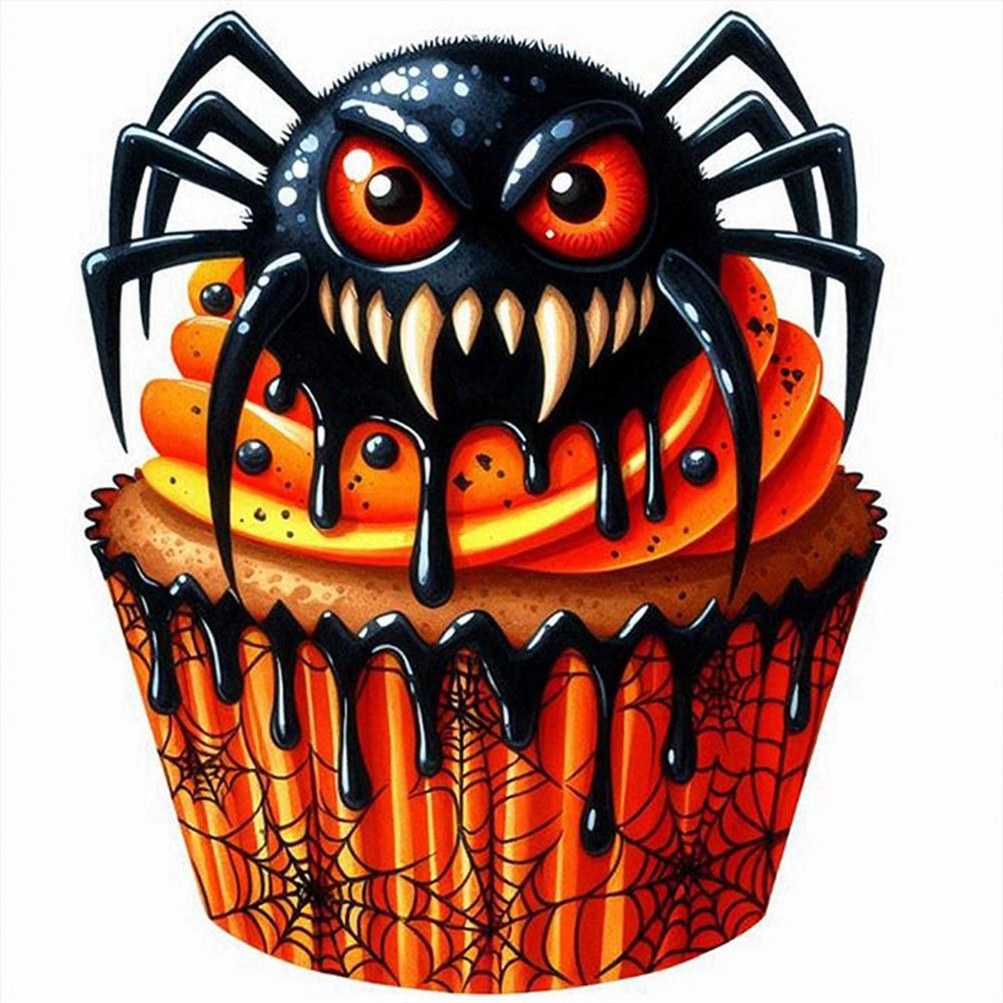 Halloween Cake - Full 11CT Stamped Cross Stitch 50x50CM - Yishu