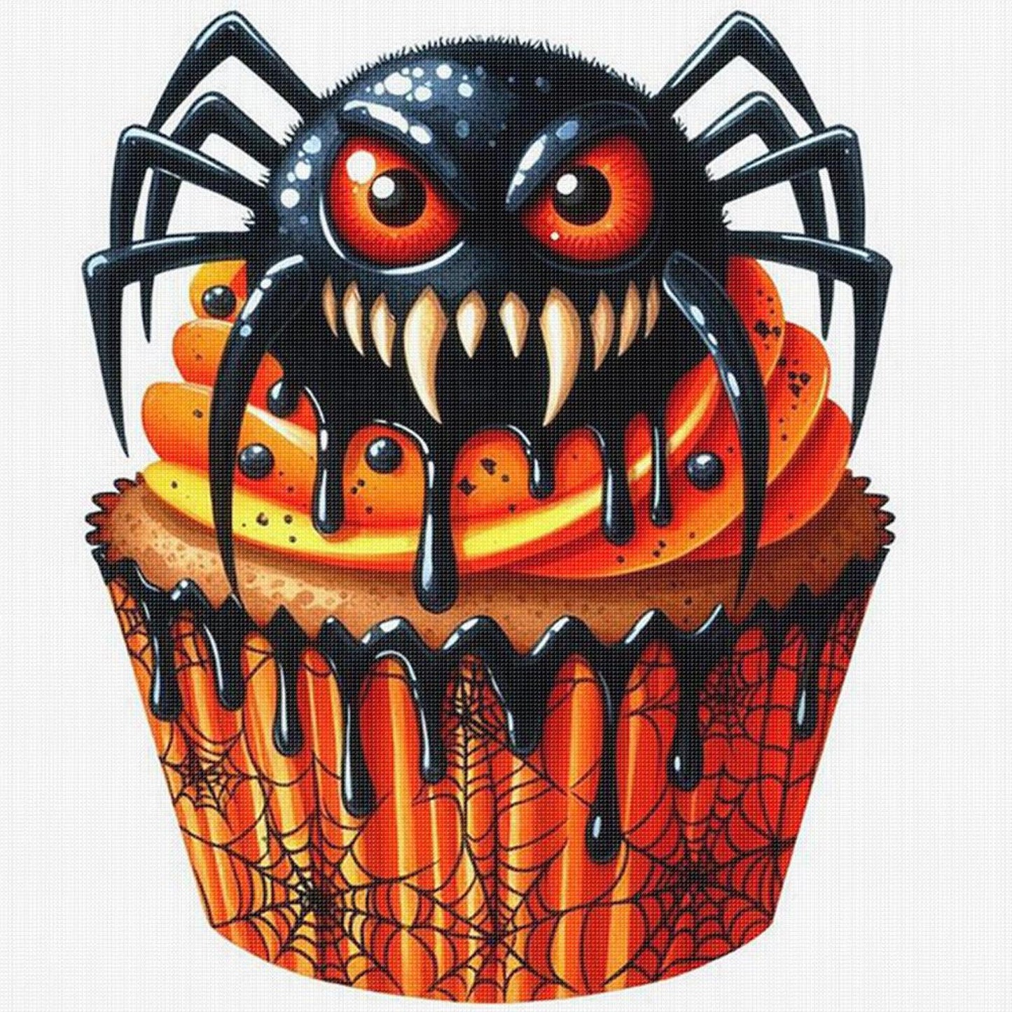 Halloween Cake - Full 11CT Stamped Cross Stitch 50x50CM - Yishu