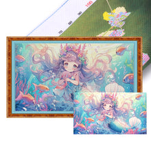 Load image into Gallery viewer, Mermaid And Cute Girl - 90*50CM Stamped Cross Stitch(Mona Lisa Brand)
