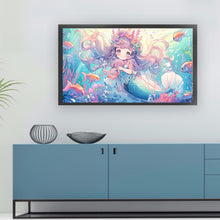 Load image into Gallery viewer, Mermaid And Cute Girl - 90*50CM Stamped Cross Stitch(Mona Lisa Brand)

