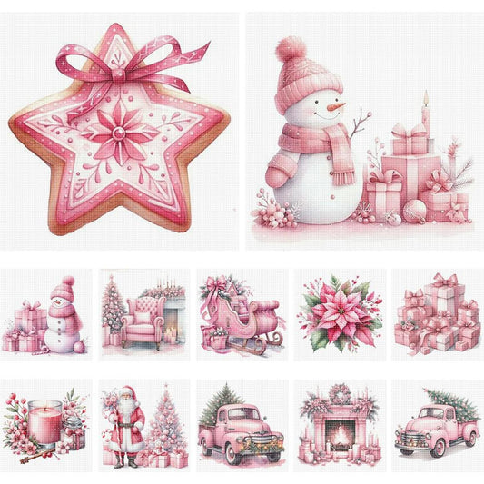 Christmas Decorations - Partial 11CT Stamped Cross Stitch 5x12.5CM - Huacan