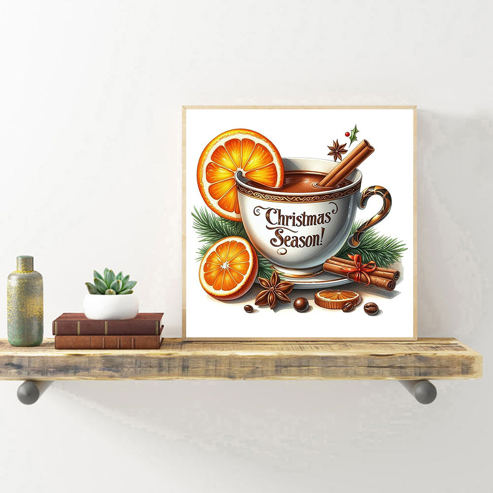 Christmas Drinks - Partial 11CT Stamped Cross Stitch 5x12.5CM - Huacan