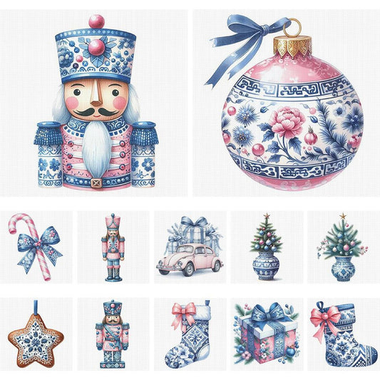 Christmas - Partial 11CT Stamped Cross Stitch 5x12.5CM - Huacan