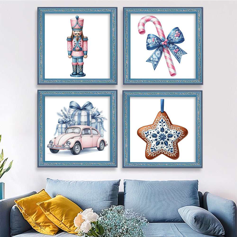Christmas - Partial 11CT Stamped Cross Stitch 5x12.5CM - Huacan