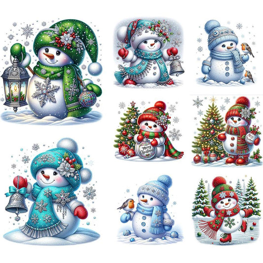 Christmas Snowman - Partial 11CT Stamped Cross Stitch 5x12.5CM - Huacan