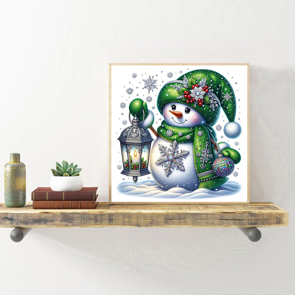 Christmas Snowman - Partial 11CT Stamped Cross Stitch 5x12.5CM - Huacan