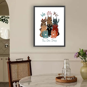 Cat 30*40CM(Picture) Full Square Drill Diamond Painting