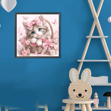 Load image into Gallery viewer, Cute Pink Cat 30*30CM(Canvas) Full Round Drill Diamond Painting
