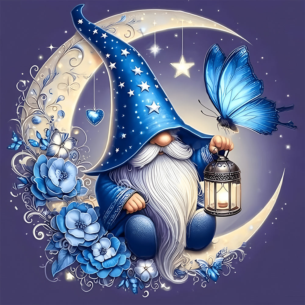 Gnome With Butterfly 30*30CM(Canvas) Full Round Drill Diamond Painting