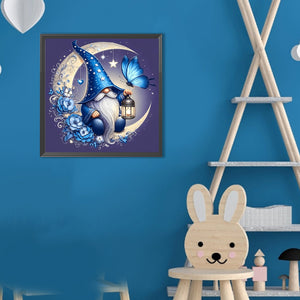 Gnome With Butterfly 30*30CM(Canvas) Full Round Drill Diamond Painting