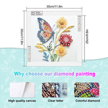 Load image into Gallery viewer, Paper Quilling Butterfly 30*30CM(Canvas) Partial Special Shaped Drill Diamond Painting
