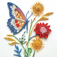 Load image into Gallery viewer, Paper Quilling Butterfly 30*30CM(Canvas) Partial Special Shaped Drill Diamond Painting
