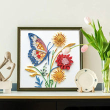 Load image into Gallery viewer, Paper Quilling Butterfly 30*30CM(Canvas) Partial Special Shaped Drill Diamond Painting
