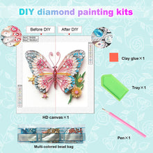 Load image into Gallery viewer, Paper Quilling Butterfly 30*30CM(Canvas) Partial Special Shaped Drill Diamond Painting
