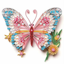 Load image into Gallery viewer, Paper Quilling Butterfly 30*30CM(Canvas) Partial Special Shaped Drill Diamond Painting
