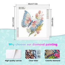 Load image into Gallery viewer, Paper Quilling Butterfly 30*30CM(Canvas) Partial Special Shaped Drill Diamond Painting
